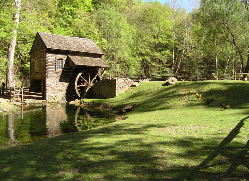 乡村的木屋美景