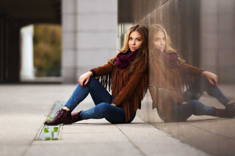 时尚的模特街拍