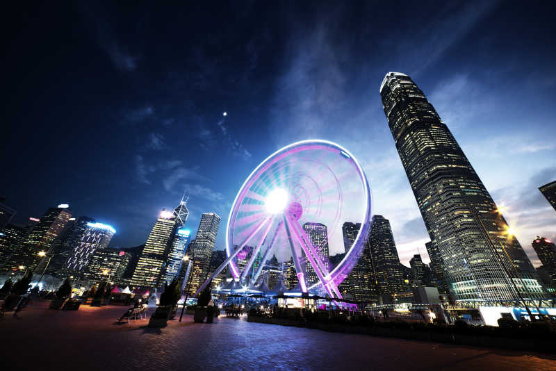 美丽的香港城市夜景