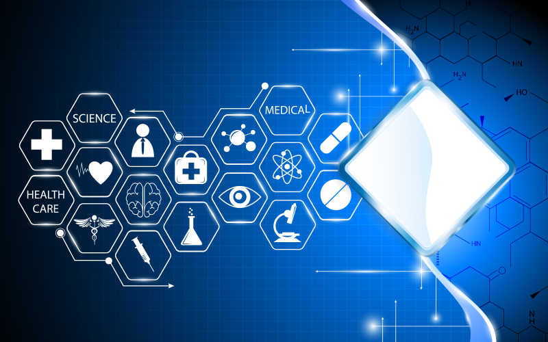 抽象保健与科学概念背景