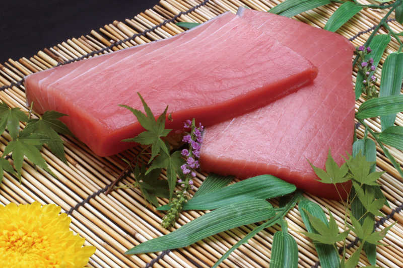 品相完美的金枪鱼肉片