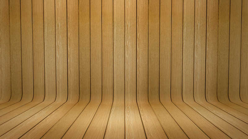 弯曲木材的室内装修