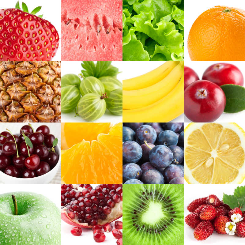 色彩丰富的水果与蔬菜