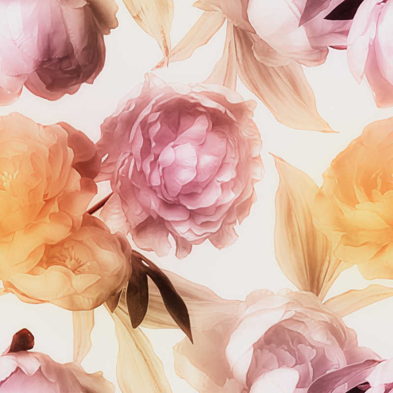 迷人的水彩花卉