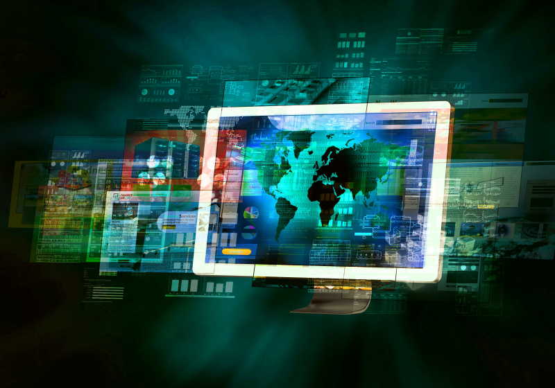 信息铺满屏幕的平板电脑