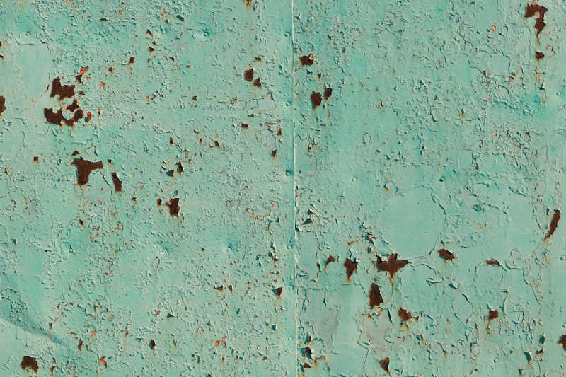 绿色金属生锈脱落背景