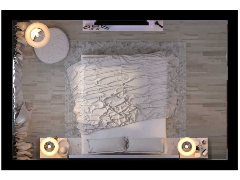 顶层卧室的现代室内设计