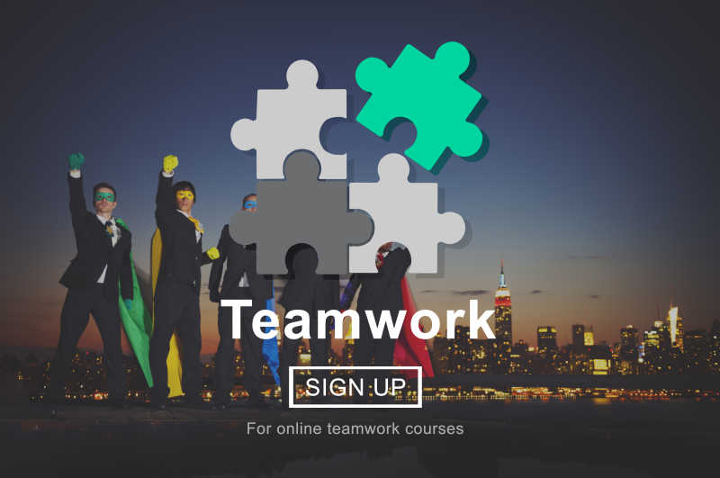 拼图寓意着团队