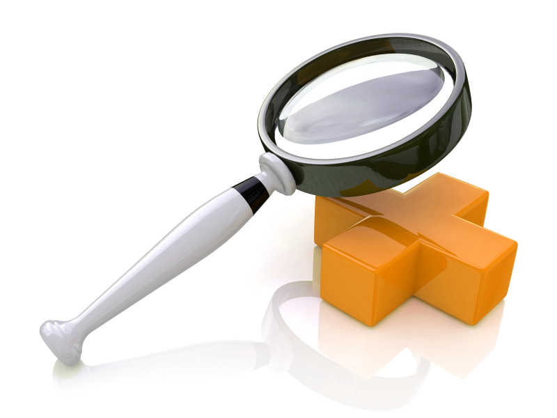 放大镜与十字架