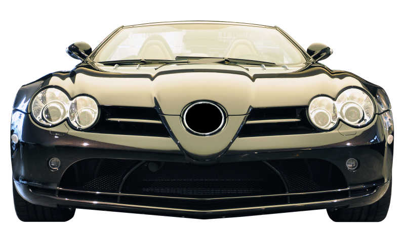 豪华的黑色德国跑车