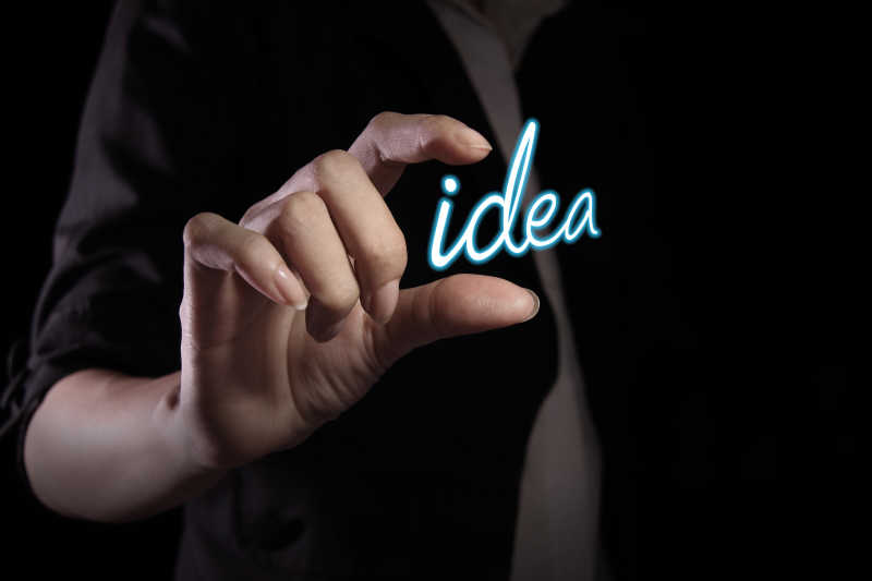 主意的英文字母和手