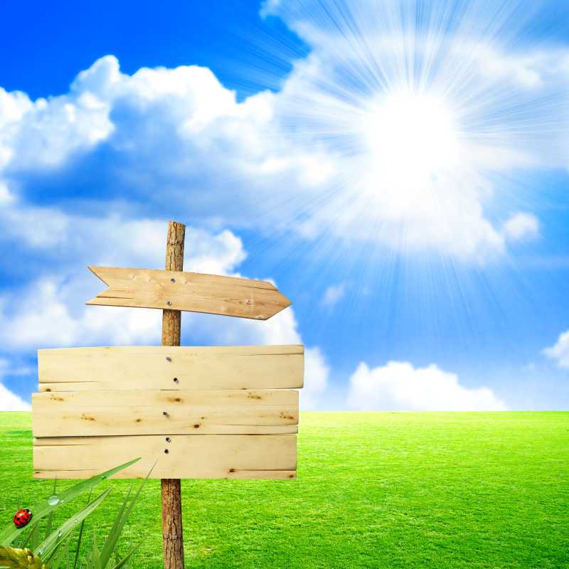 带背景的广告牌