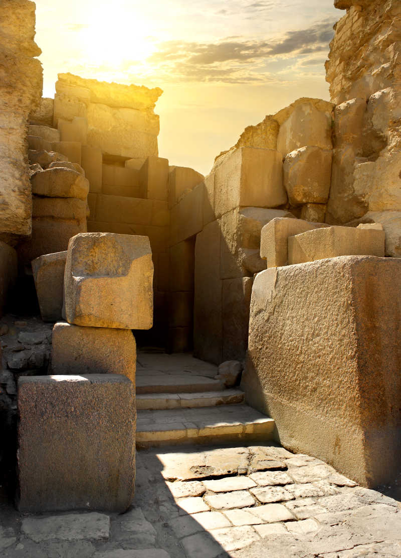 埃及建筑石头墙