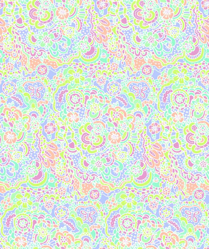 彩色花卉图案底纹