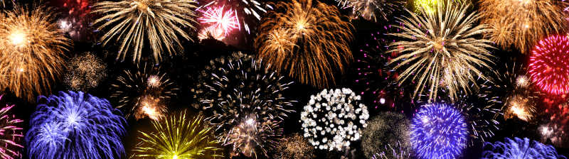 光彩夺目的烟花