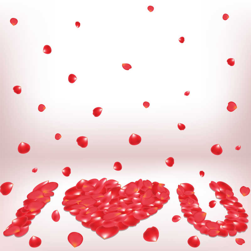 情人节玫瑰花瓣宣言