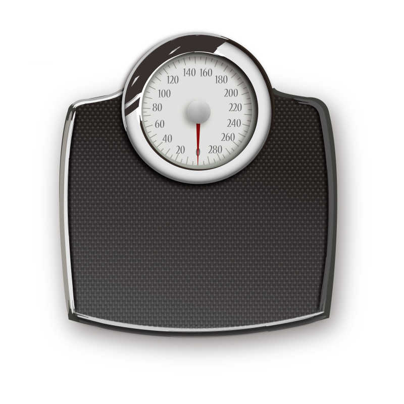 白色背景下的电子秤