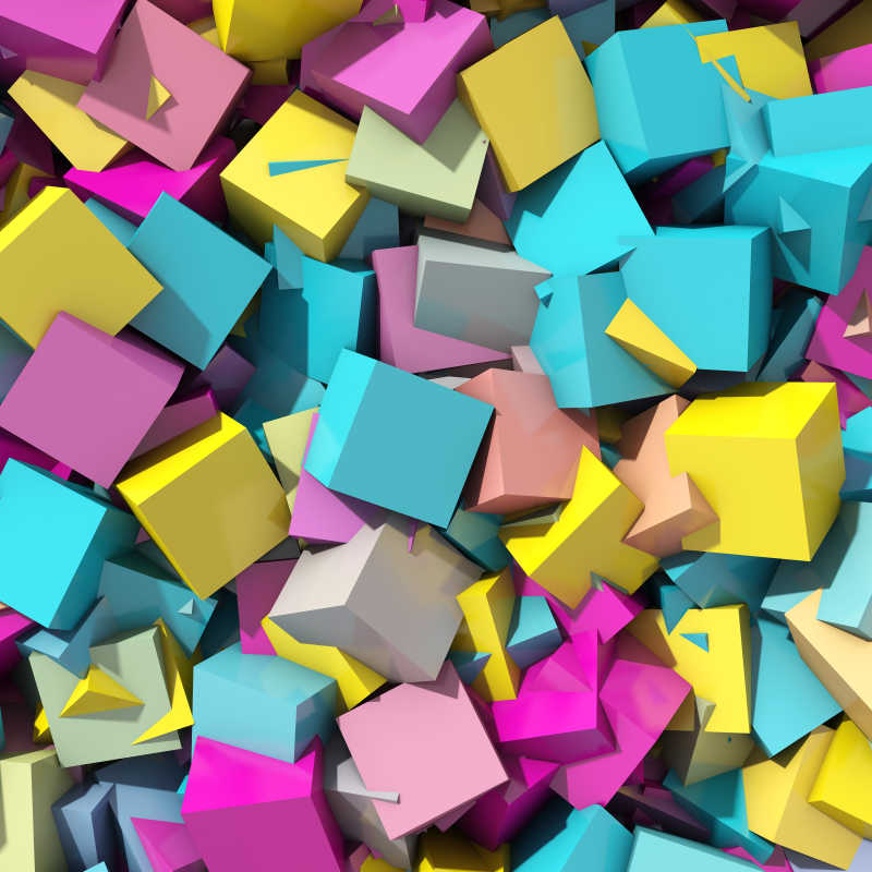 五彩缤纷的抽象建筑几何背景