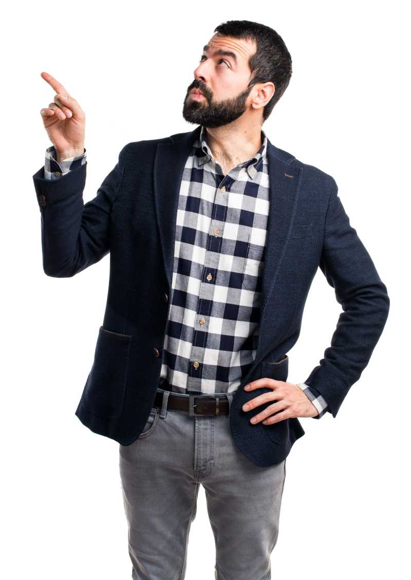 英俊的男人在思考