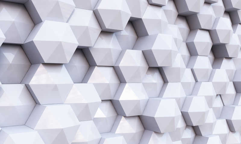 银色立方体元素背景