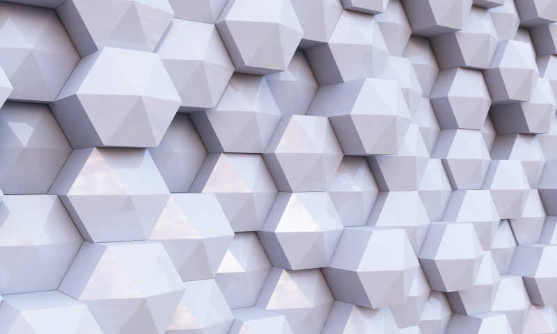 参差不齐高科技立方体金属背景