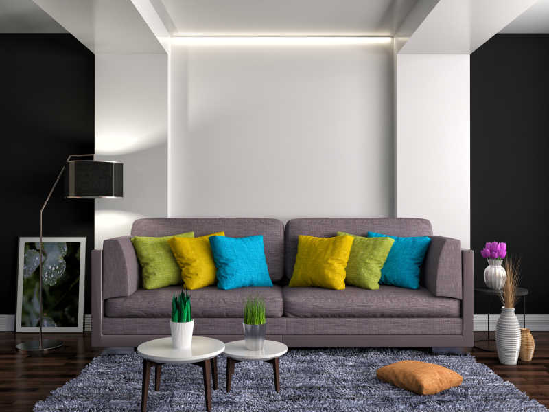 沙发前的小茶几