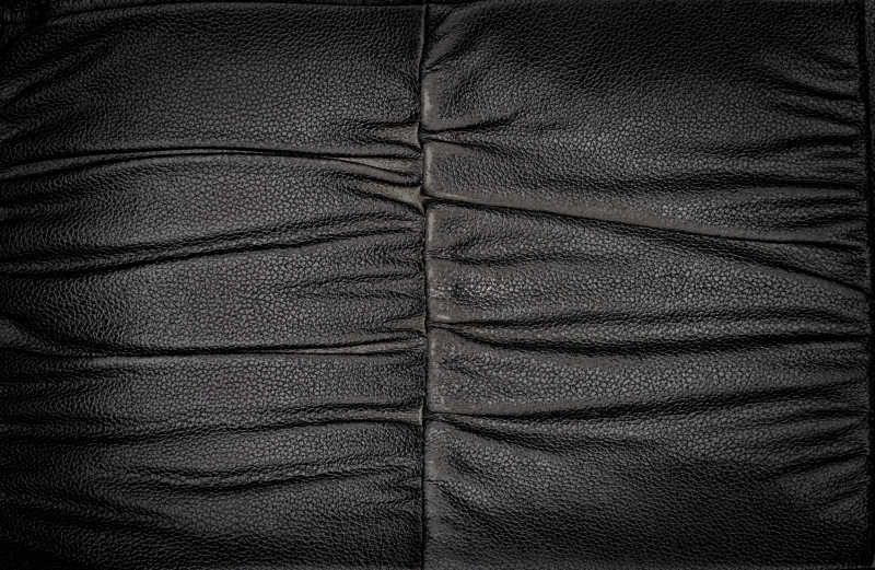 褶皱的黑色真皮背景