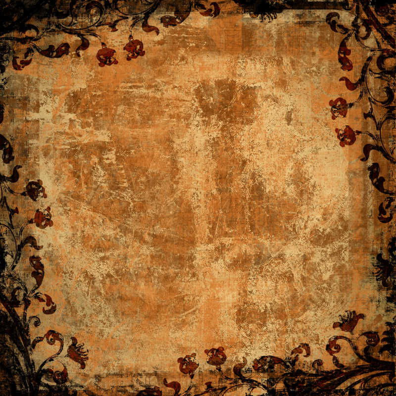 旧复古边角花纹背景