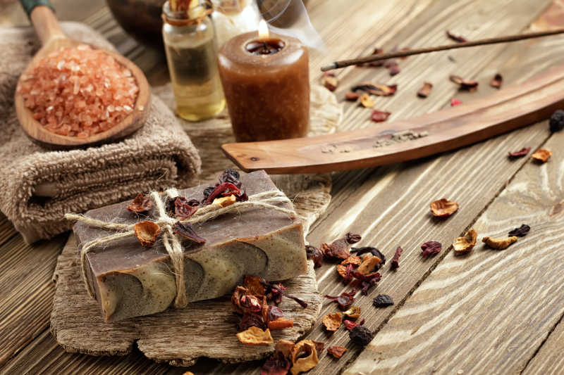 水疗所使用的的产品与浴盐