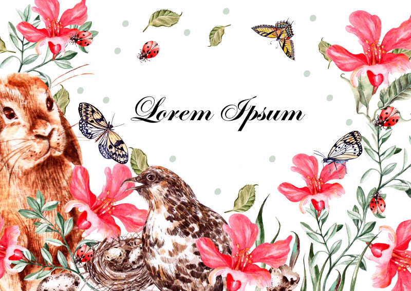 美丽的水彩插画