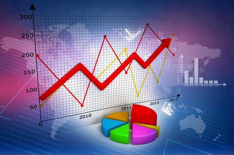 三维商业统计插画