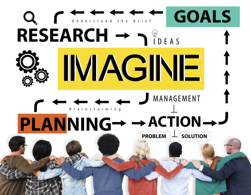 目标规划构想抽象背景