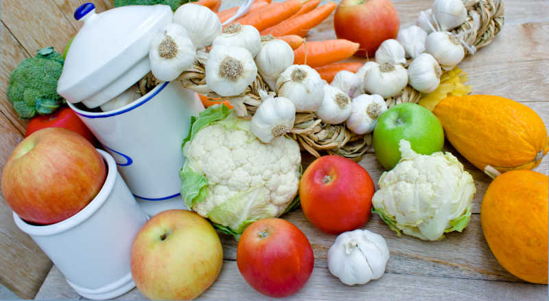 有机的水果和蔬菜