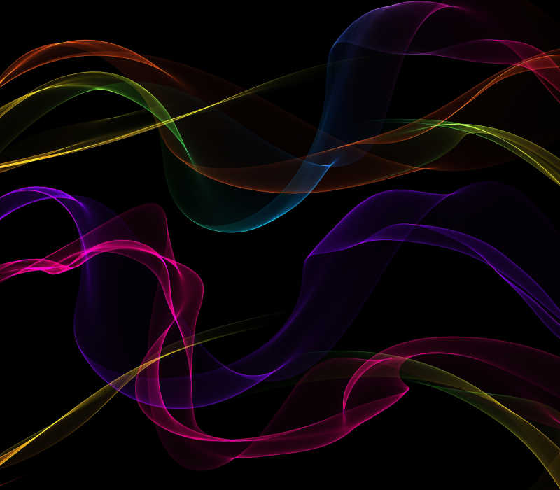 凌乱的发光线条