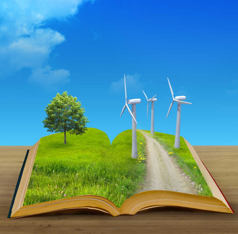 书中的自然风景