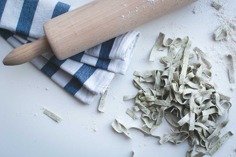 美味的意大利手工面制作