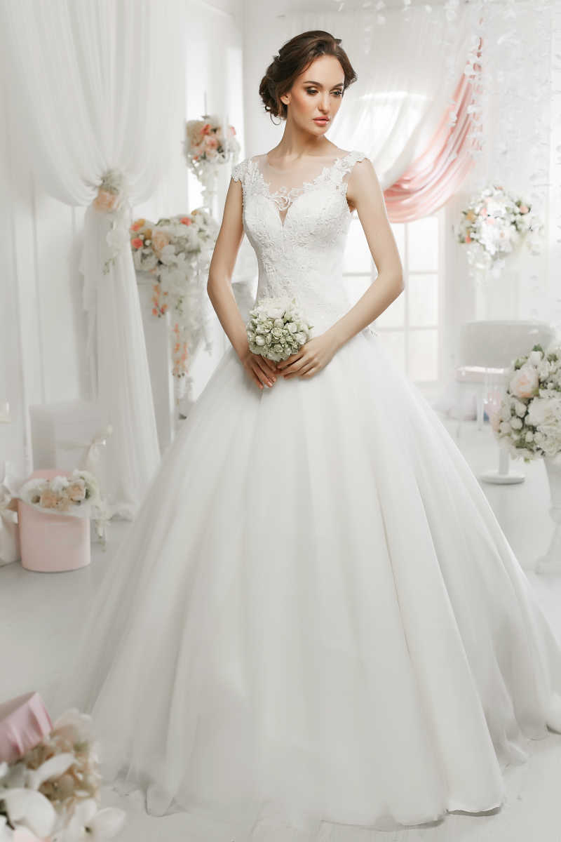 穿着婚纱的新娘