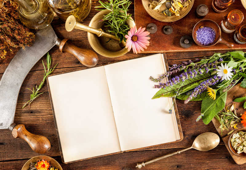 天然的治疗草药和研究笔记