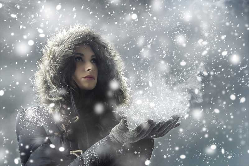 美女图片 冬季下雪天里户外的美女素材 高清图片 摄影照片 寻图免费打包下载