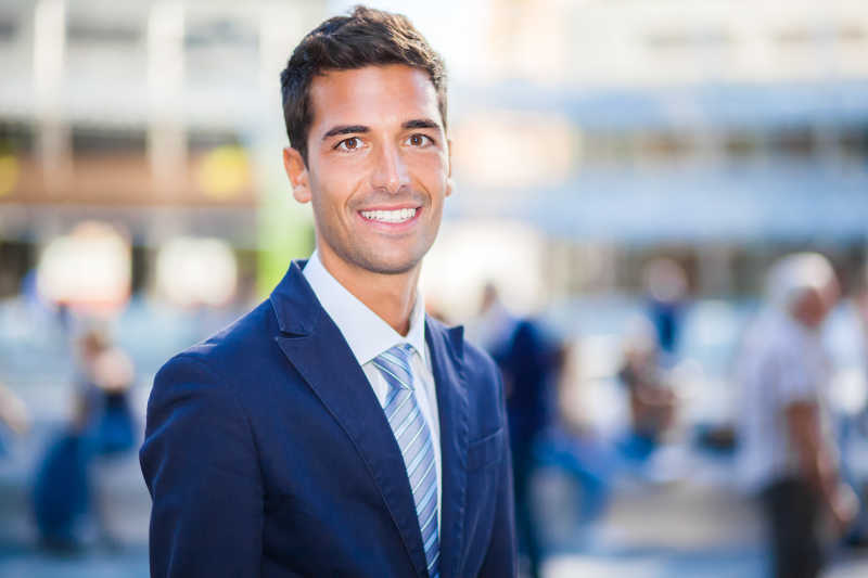 一个英俊商人的肖像