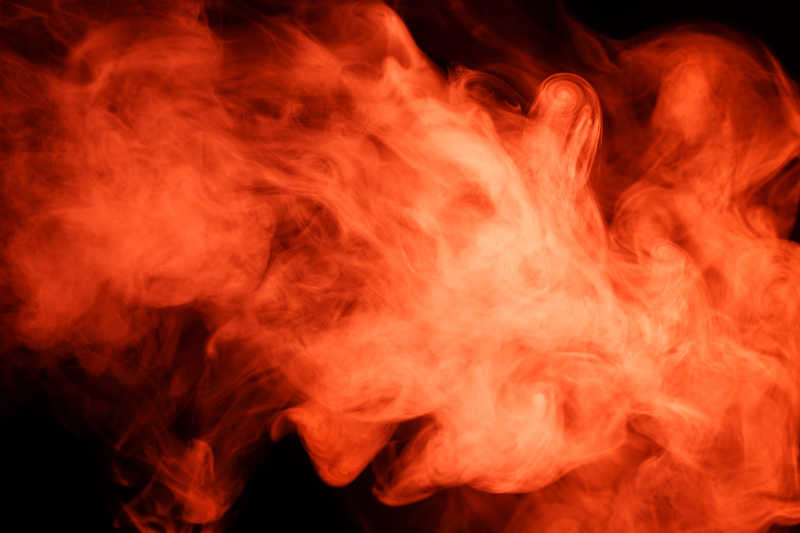 炫酷的橘红色烟雾