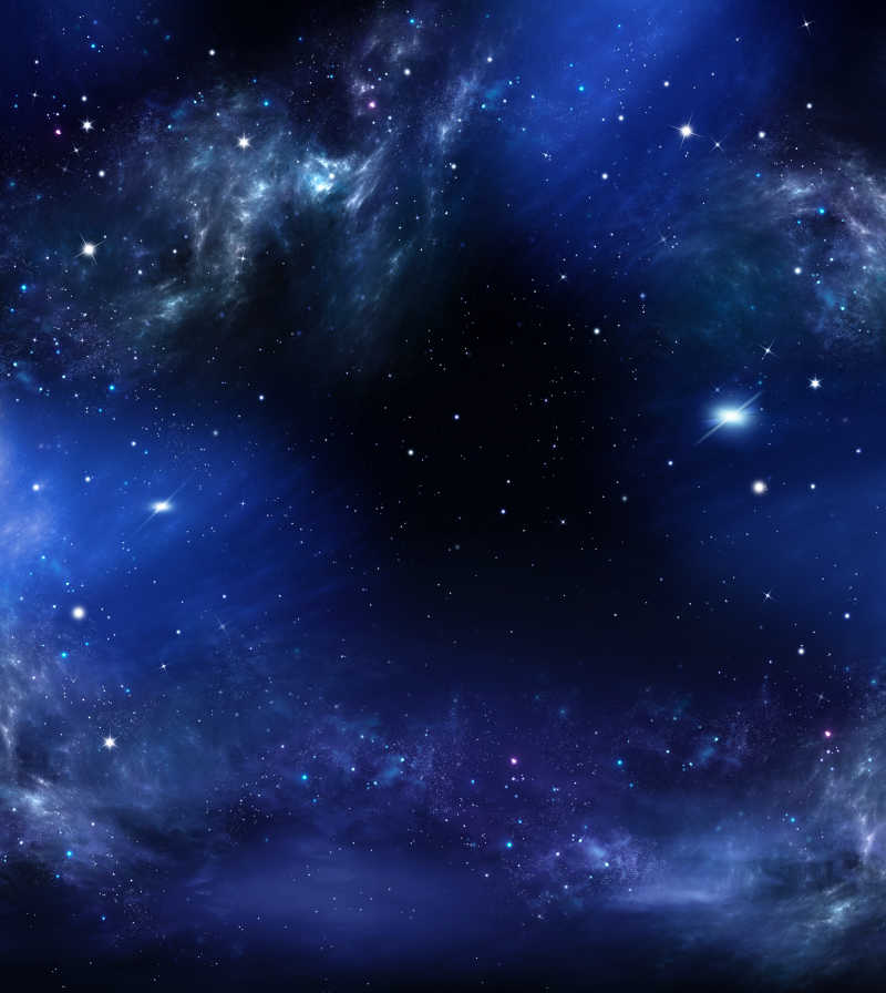 深蓝色的宇宙背景