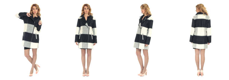 穿黑白拼接夹克的漂亮女孩