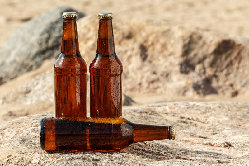 啤酒瓶海石头图片