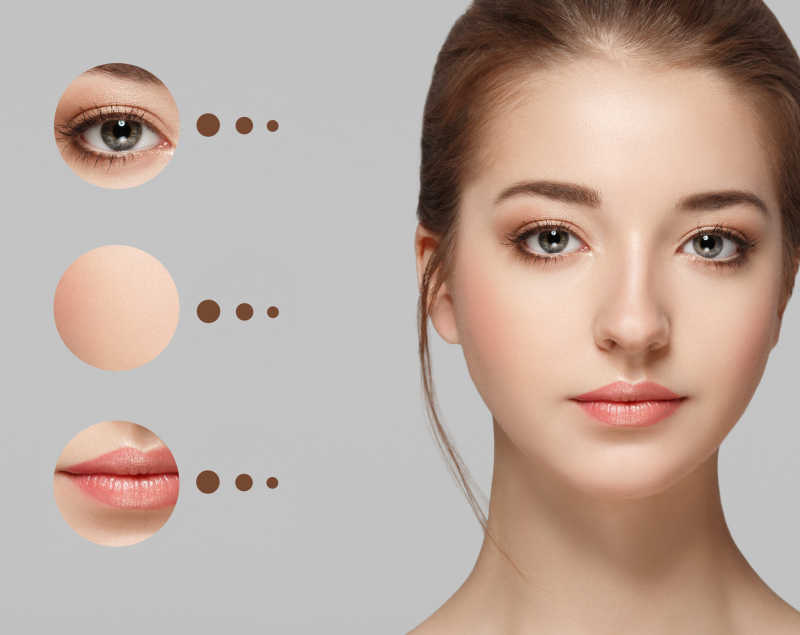 美女脸部皮肤特写