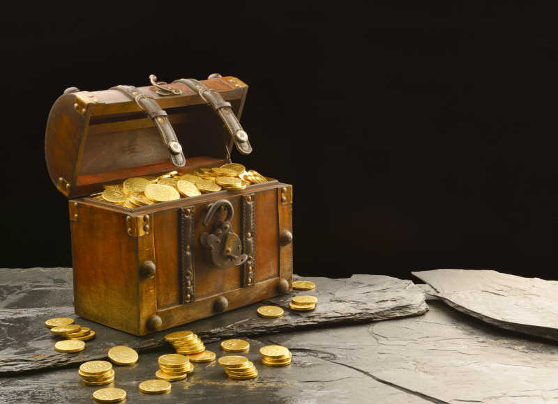 装满金币的宝箱