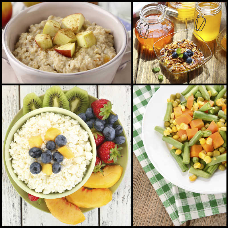 绿色健康的饭菜