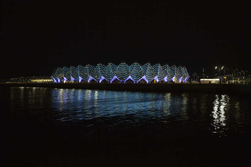 夜间的阿塞拜疆高地公园