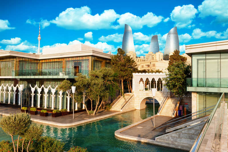 巴库阿塞拜疆市全景