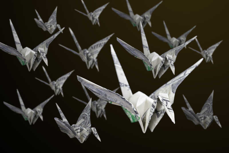 许多的纸鹤